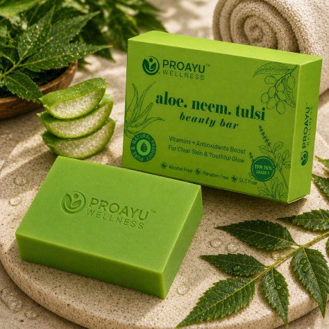 Aloe Vera Neem Tulsi Herbal Soap | Natural Ayurvedic Bath Soap for Healthy Skin(pack of 10)