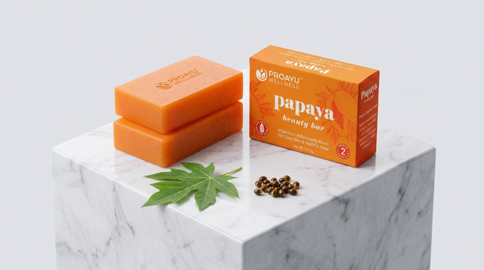 Papaya Beauty Soap – Skin Brightening & Glow Bar(Pack of 5 set)